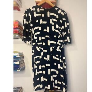 Vintage Silk Mini Dress with Wrap Detail Size S